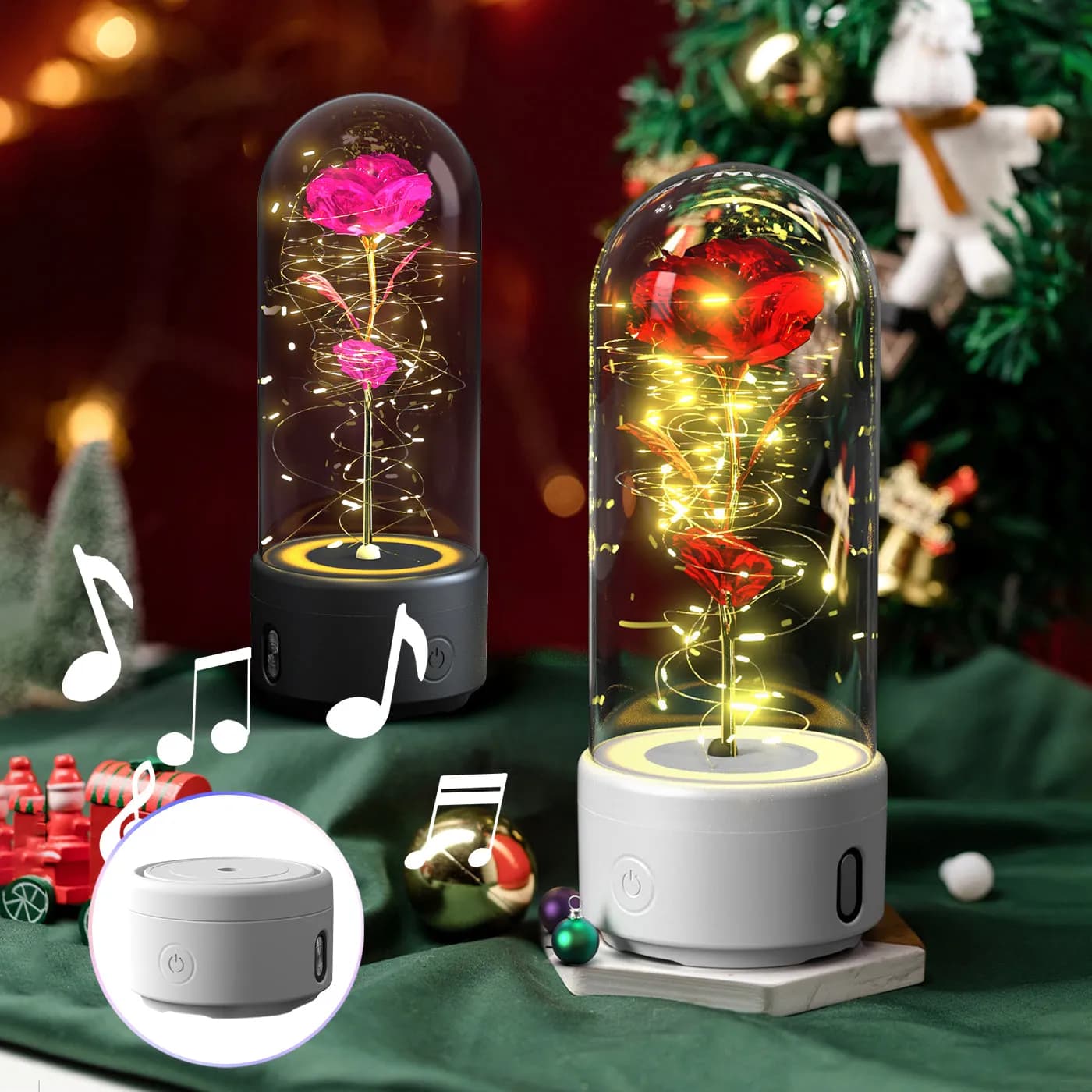 LED Rose im Glas – Romantische Lampe & Geschenk Mood Light