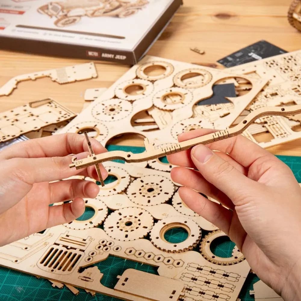 IVOJA Steam Train Model – mechanisches 3D Holz Puzzle Lokomotive