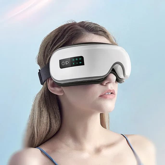 GlowRest – Augenmassagegerät mit Wärme und Luftdruck – Tiefenentspannung für müde Augen