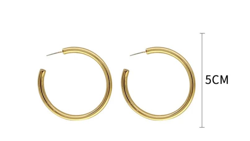 ✨ IVOJA Gold Chunky Hoop Earrings – große elegante Creolen