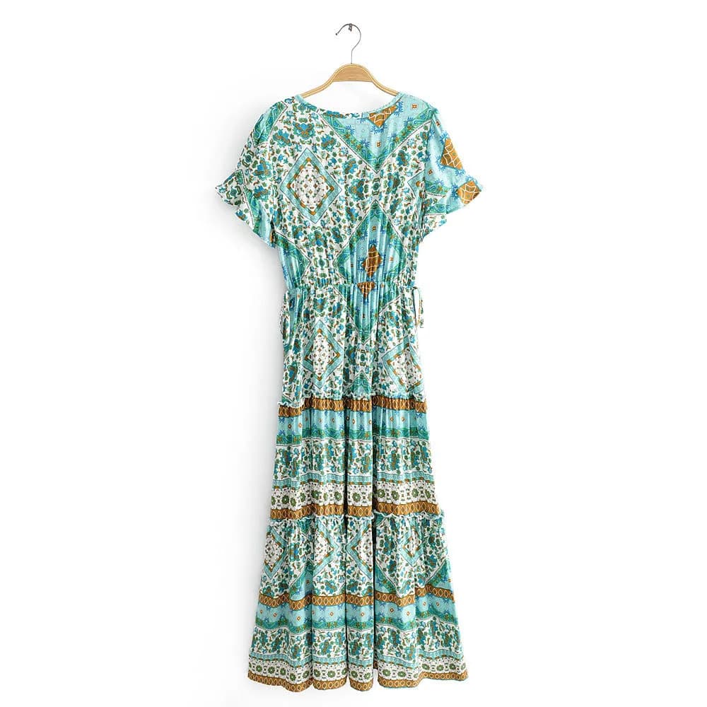 Boho Maxi Dress – 70s Floral Spirit