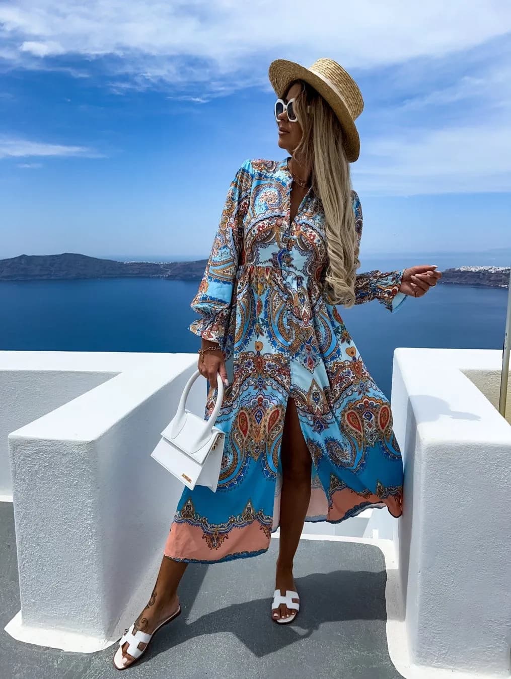 70s Icon Boho Kleid – Vintage Paisley Flow