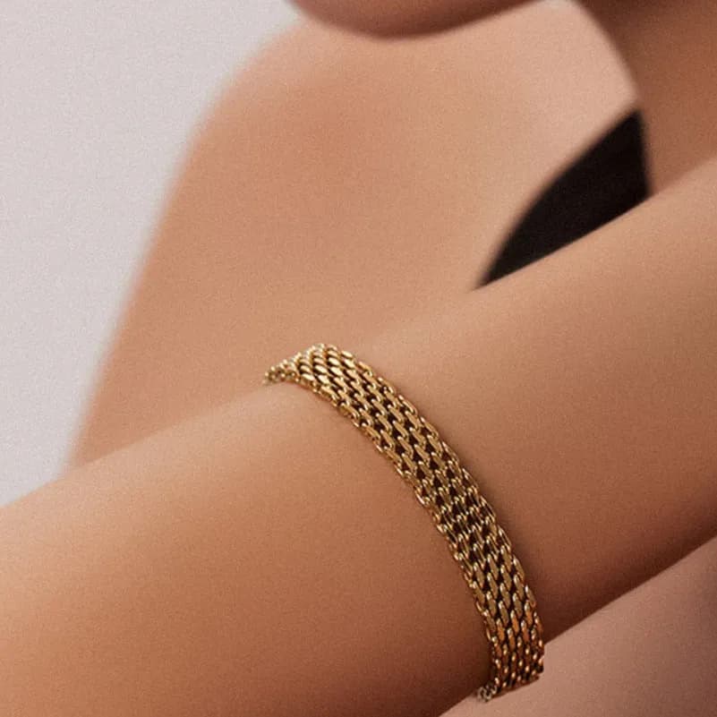 IVOJA Glow Chain Bracelet – elegantes Armband aus Edelstahl in Gold & Silber