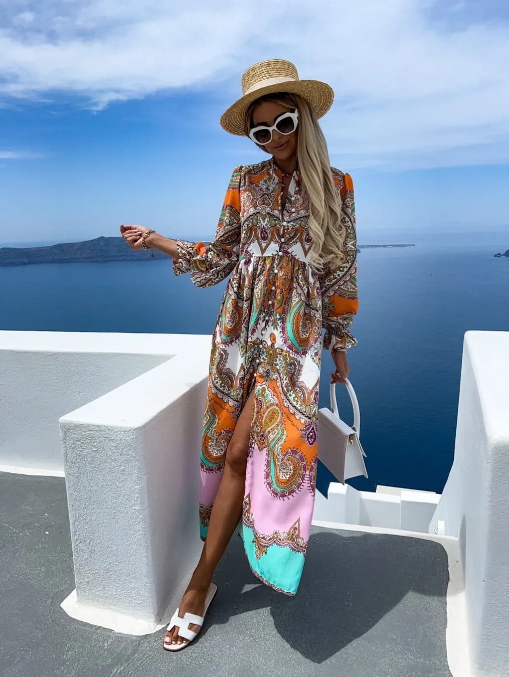 70s Icon Boho Kleid – Vintage Paisley Flow