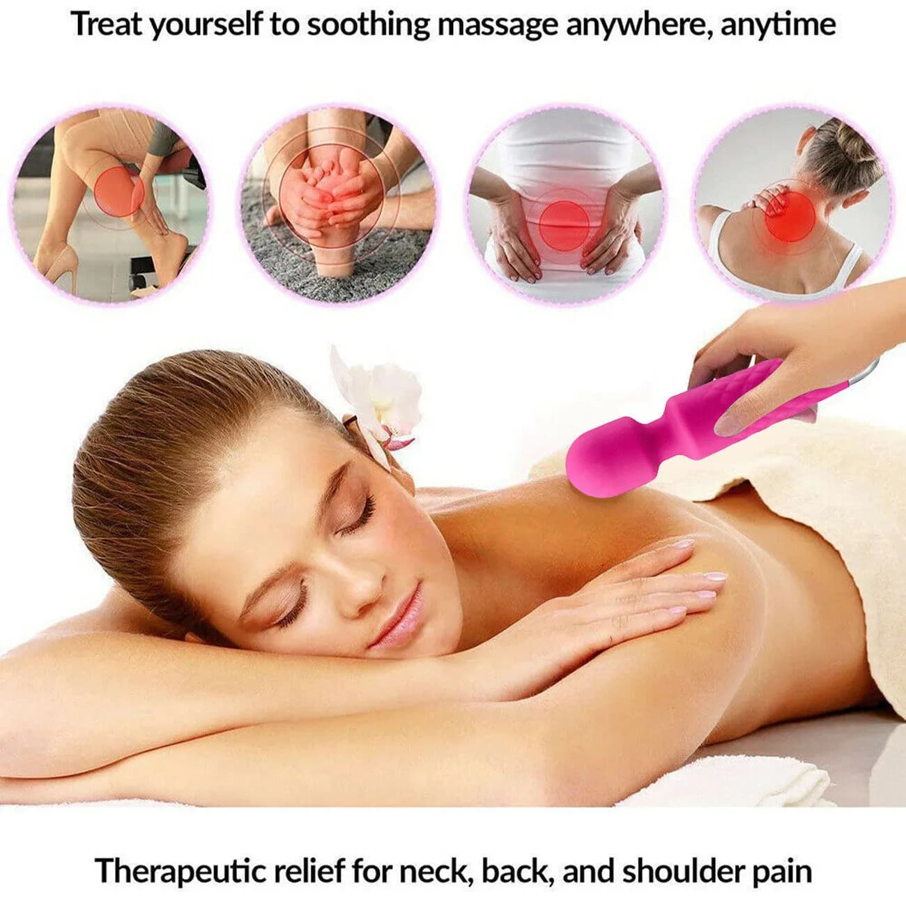 IVOJA PowerWave – 20-Speed Massage Wand für Körper & Sinnesentspannung