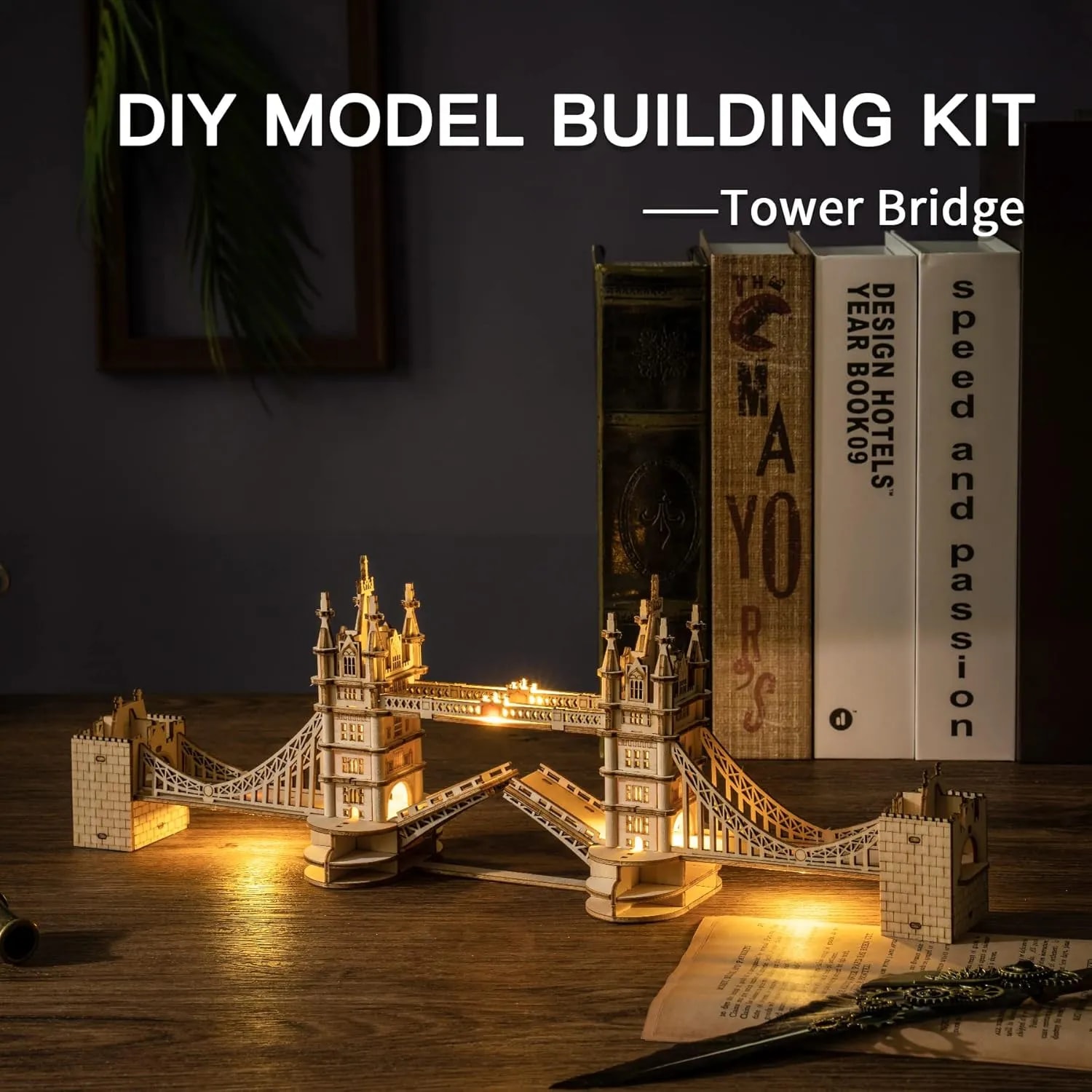 IVOJA Magic Box – 3D Holz Puzzle London Tower Bridge mit Licht | Kreatives Geschenk für Erwachsene