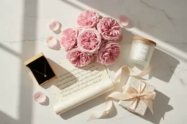 Romantische Geschenkideen für Frauen – Schmuck, Blumen und liebevolle Geschenkbox für besondere Momente