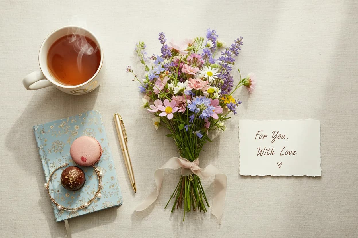 Kleine Aufmerksamkeit für Frauen – liebevolle Geschenke mit Blumen, Schmuck und persönlicher Note