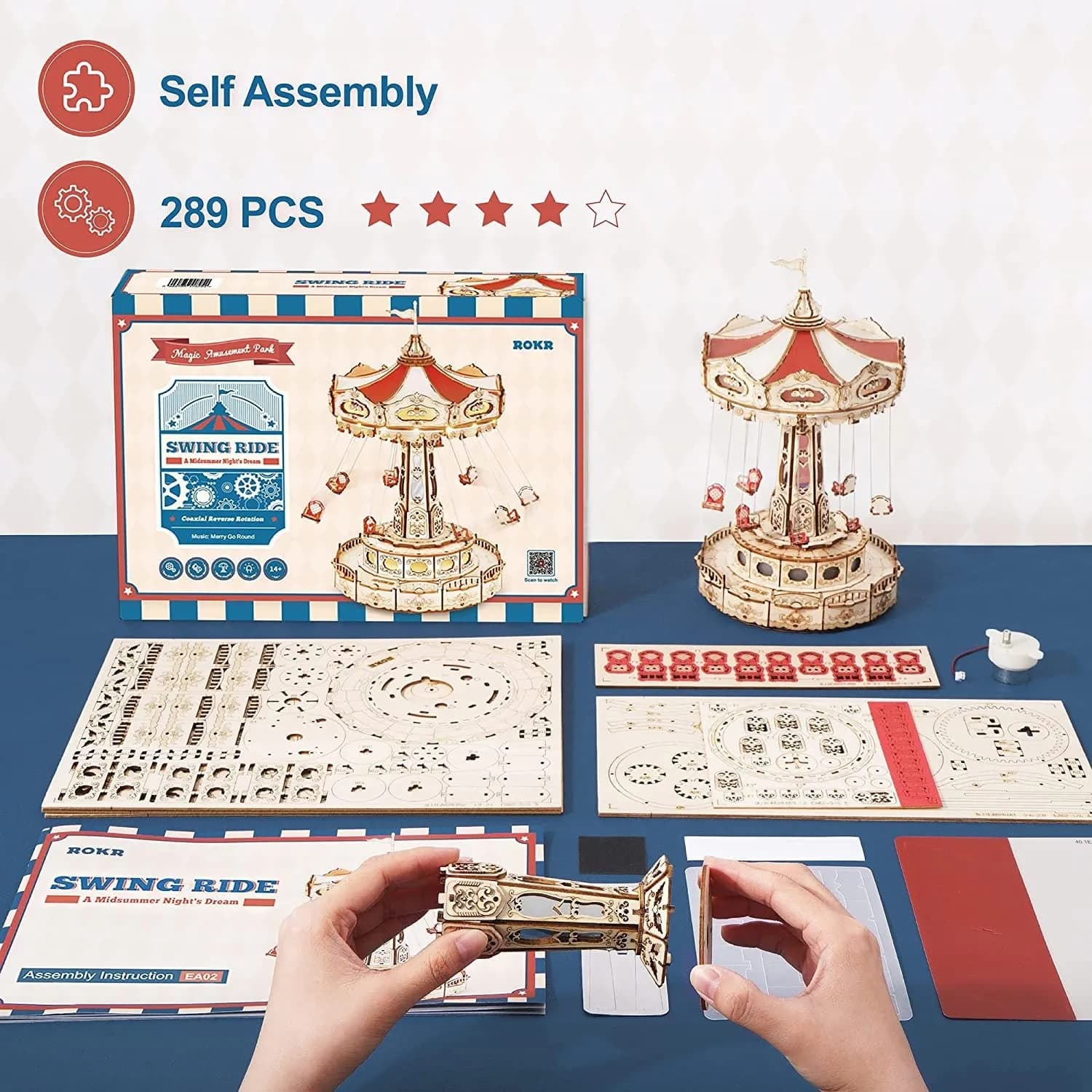 Magic Swing – Musikbox-Karussell aus Holz mit Bewegung (DIY)