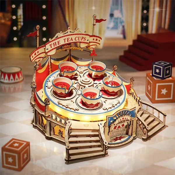 ROKR Tilt-A-Whirl™ – Magische Holz-Musikbox mit Karussell-Bewegung (DIY)