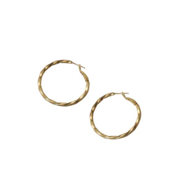 ✨ IVOJA Goldene Twist-Creolen – Elegante Damenohrringe