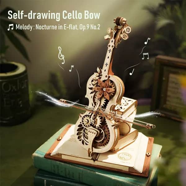 Magic Cello – Mechanische Musikbox aus Holz mit Bewegung (DIY)
