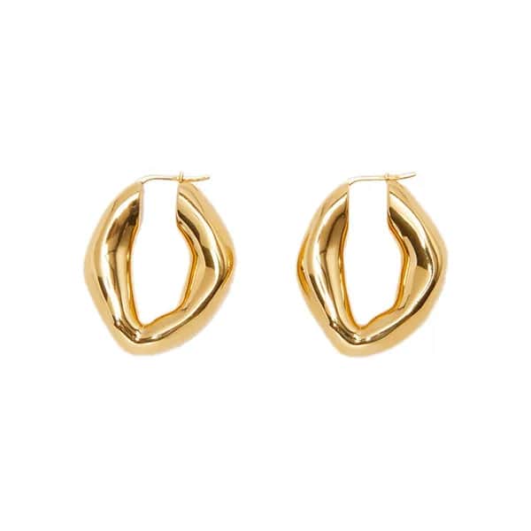✨ IVOJA 18K Gold U-Form Creolen – elegante Damenohrringe